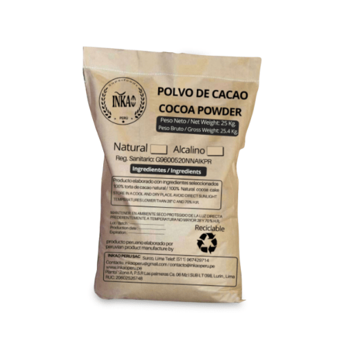 Saco cacao polvo natural inkao 25kg